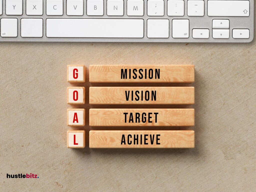 A goal core values and a keyboard