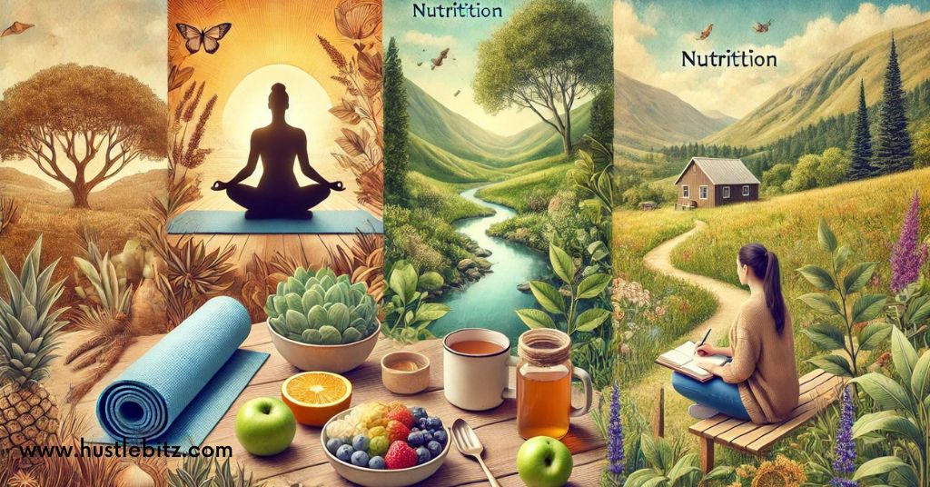 A collaboration picture of nutrition with foods and vegetables