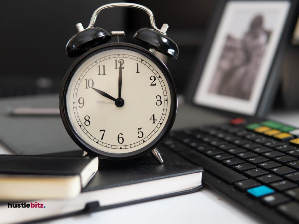 A clock and a keyboard