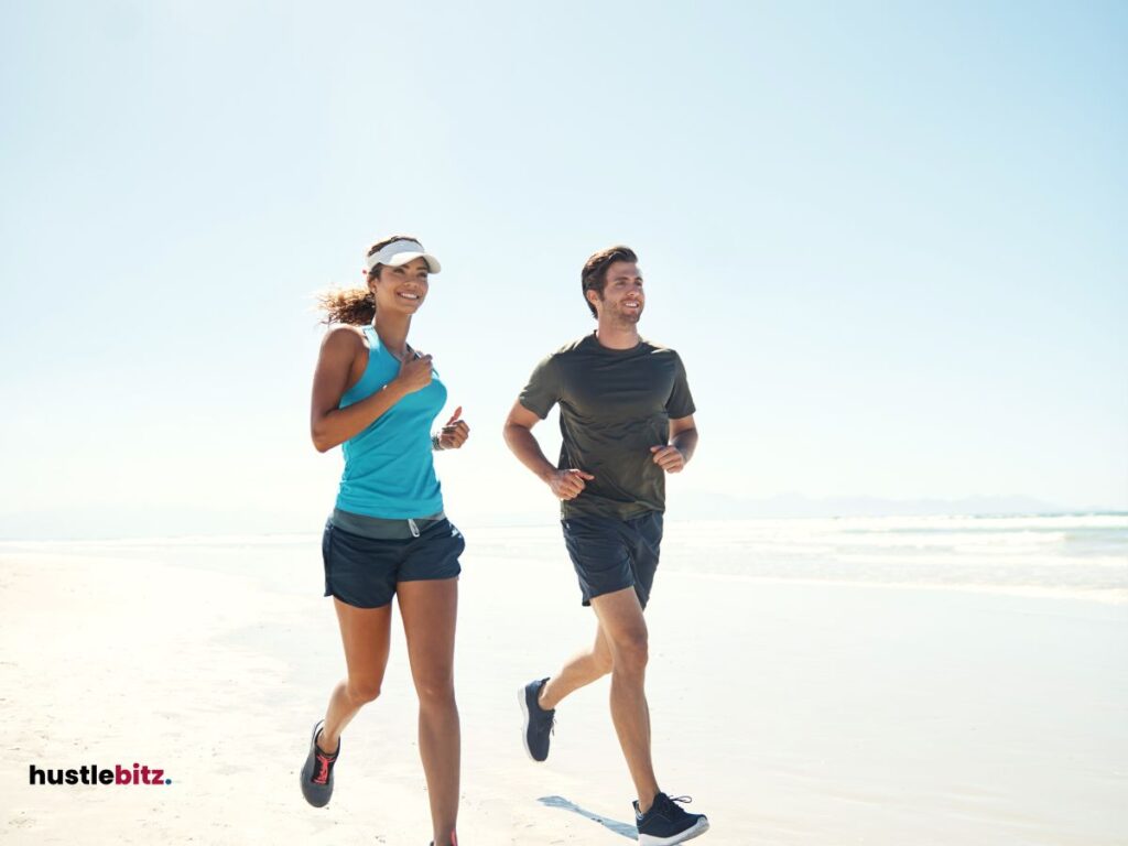 A man and woman doing jogging exercise