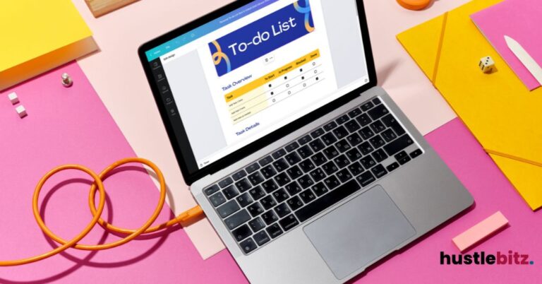 laptop with to do list in the monitor