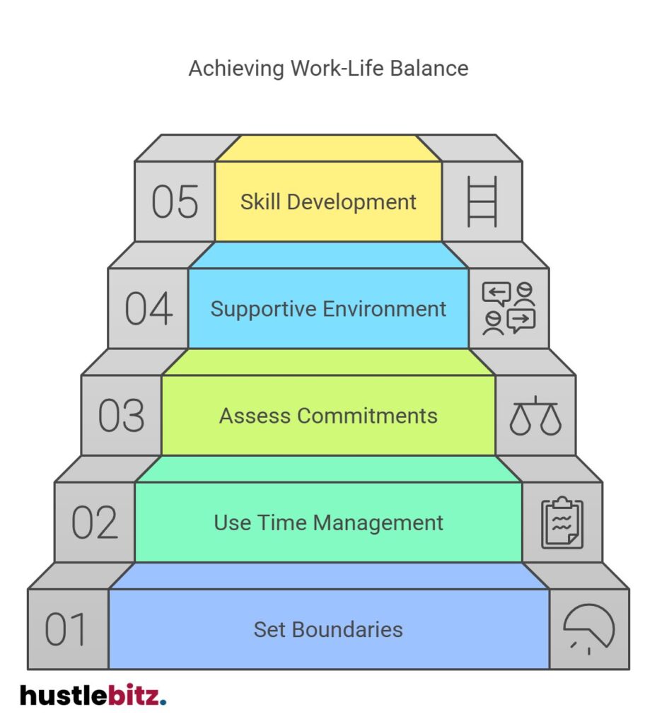 Presents a stair-step model for balancing work and life effectively.