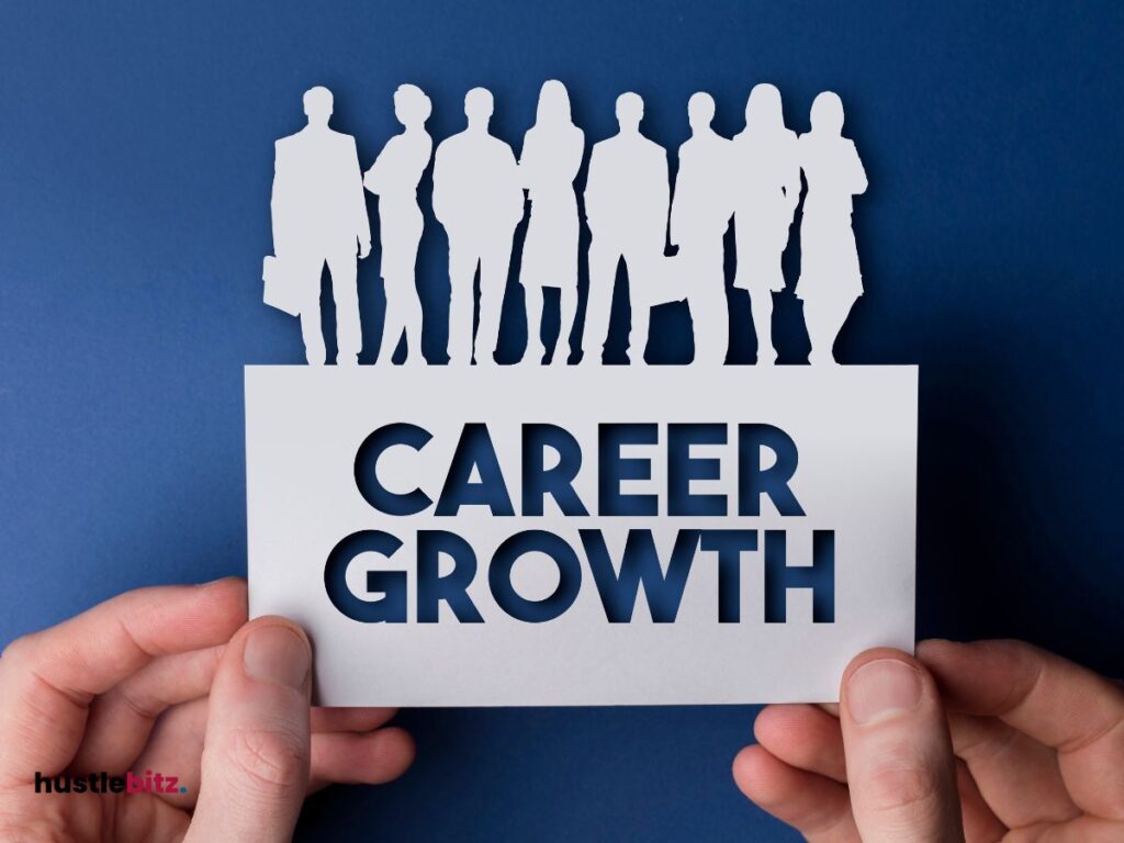 A word career growth and human icon paper