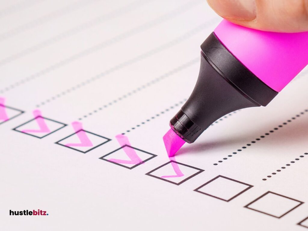 A pink highlighter to check off items on a list.