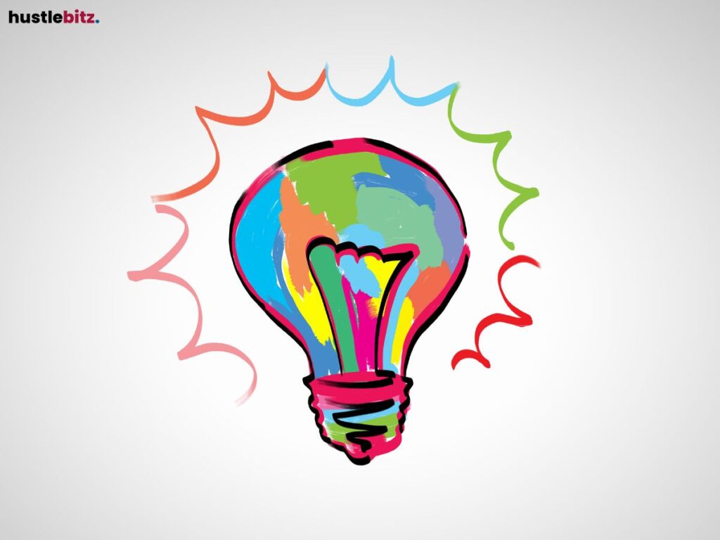 A colorful light bulb.