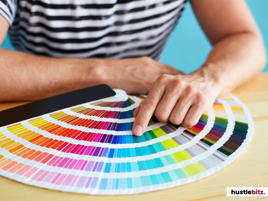 A color wheel of various shades, helping in selecting a perfect palette.