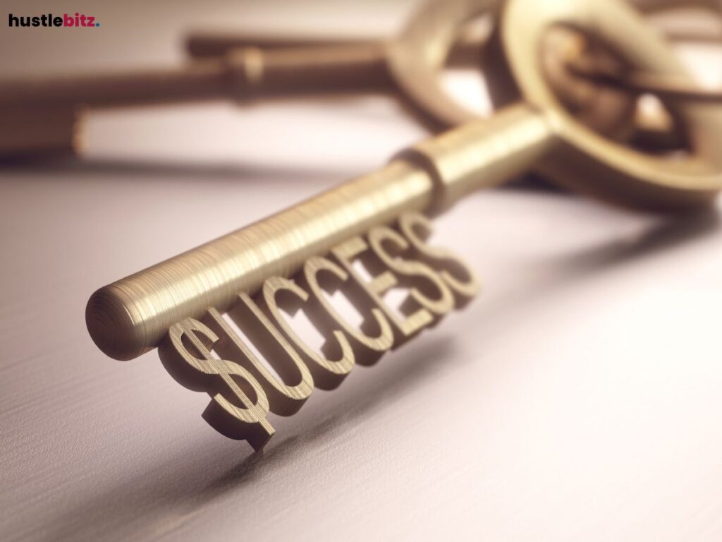 A key with "SUCCESS" engraved on it.