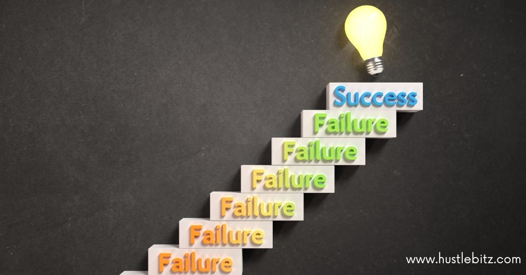 Steps labeled "Failure" leading to "Success" with a glowing light bulb.