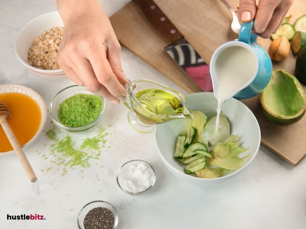 avocado in the table with milk