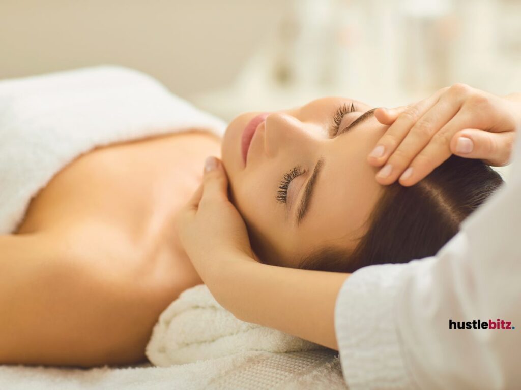 A woman doing spa messages