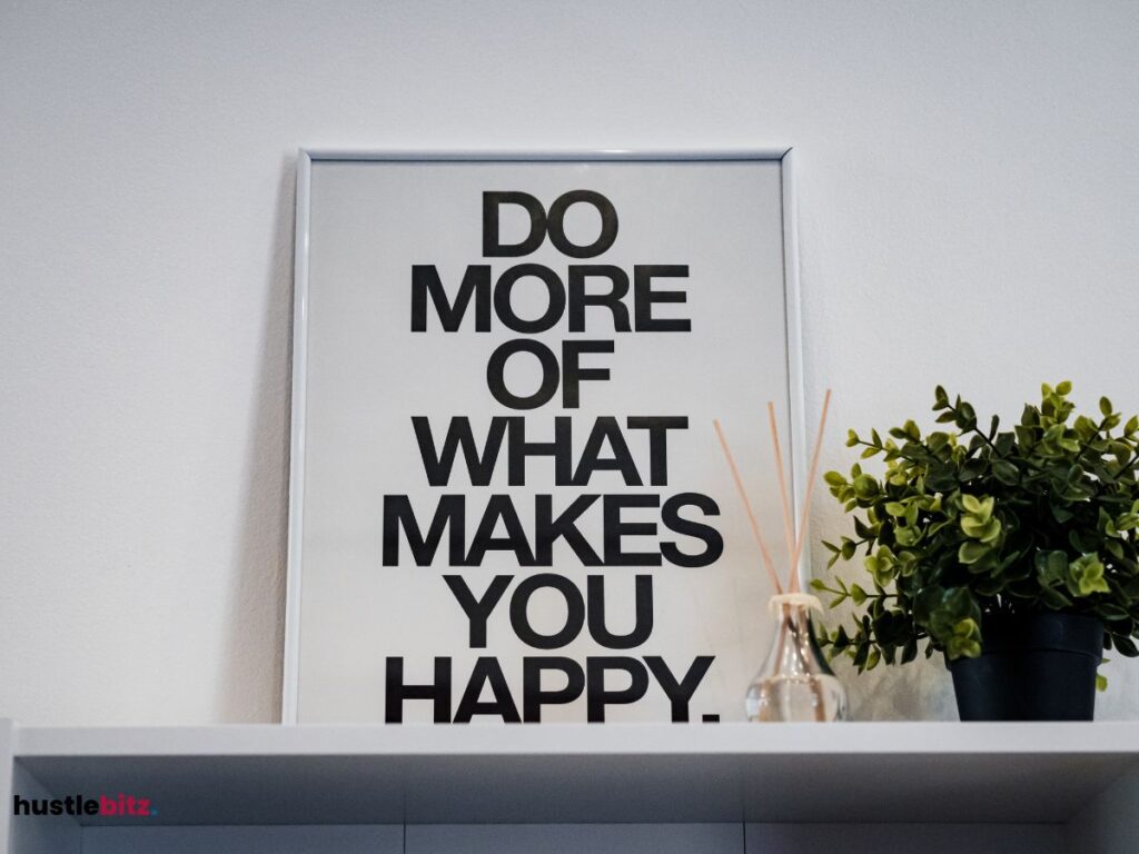 Motivational quotes and a flower vase