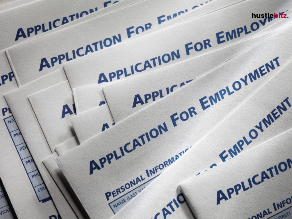 A paper with a word application employment