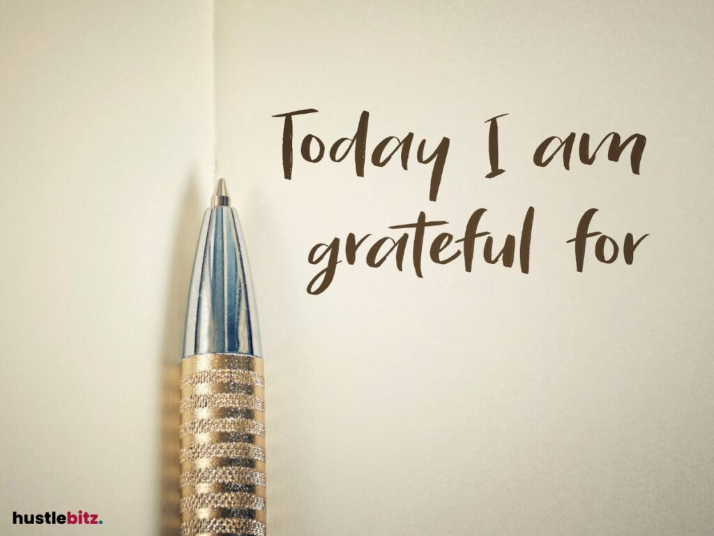 A pen next to the words "Today I am grateful for". 
