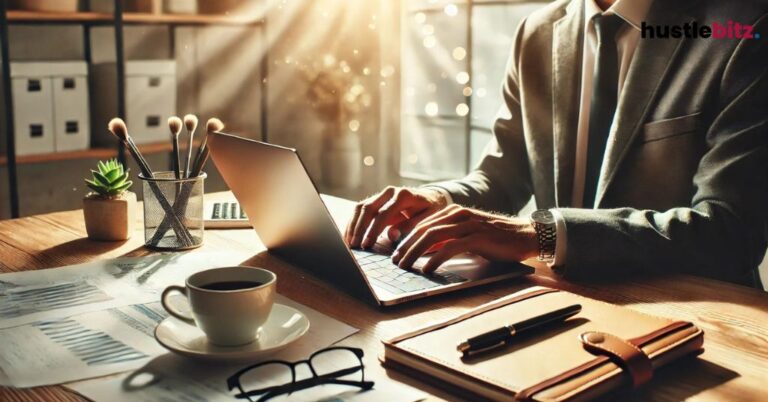 A man using laptop while sitting inside the room