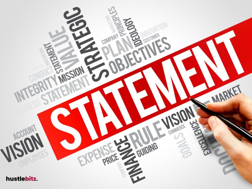 The word "Statement" in bold, surrounded by related terms like "Vision" and etc.