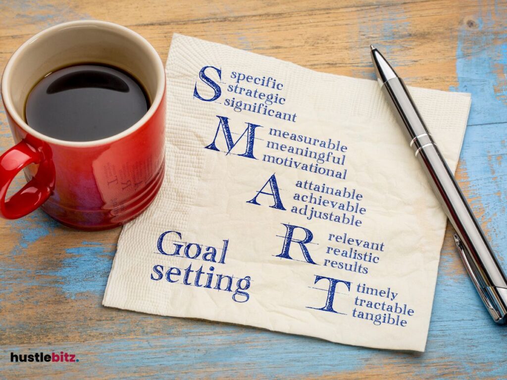 A cup of coffee and a tissue with word SMART and a pen