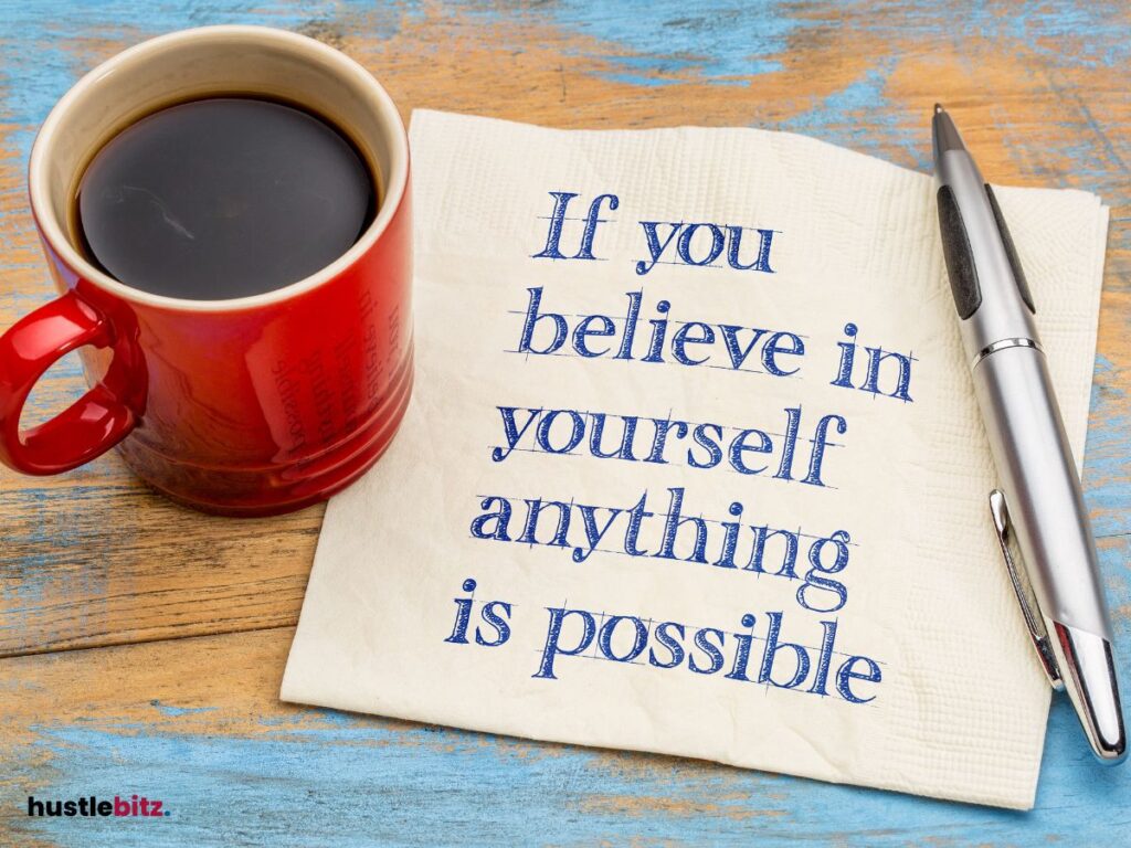 A coffee, pen and a tissue paper with quotes