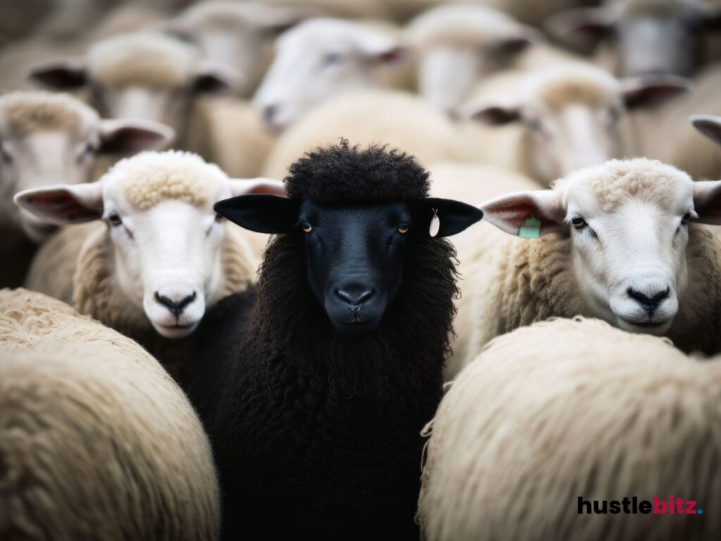 Black sheep among white sheep.