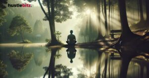 A person sitting inside the nature doing meditation
