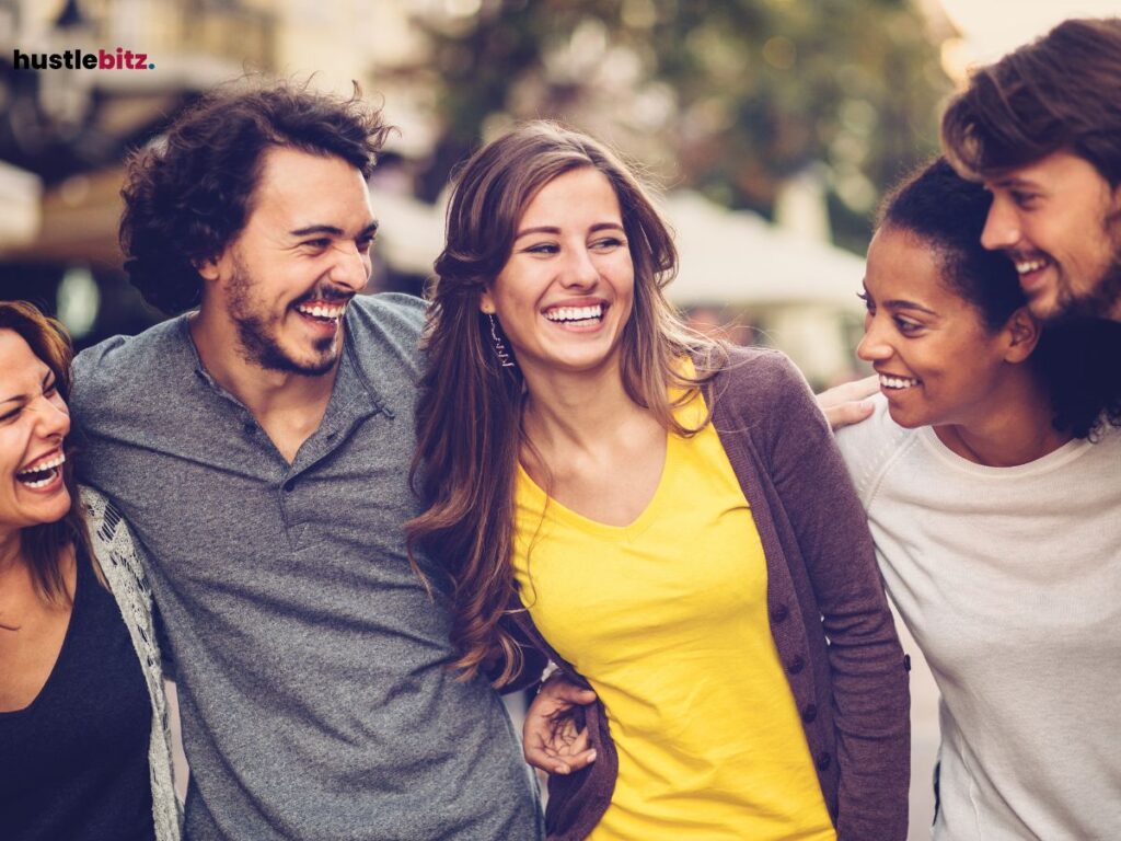 Group of people smiling