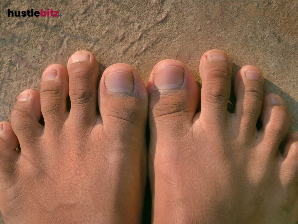 A close up picture of a feet.