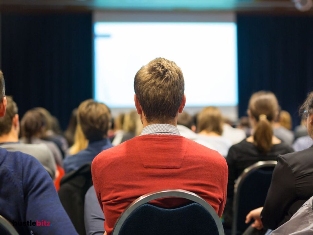 People attending a conference.