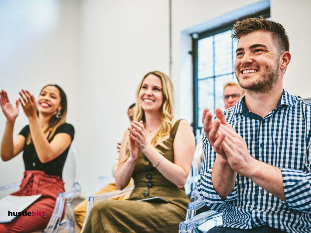  An image of people clapping