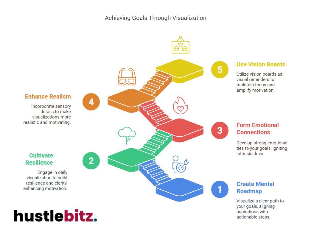 Visual about Achieving Goals Through Visualization