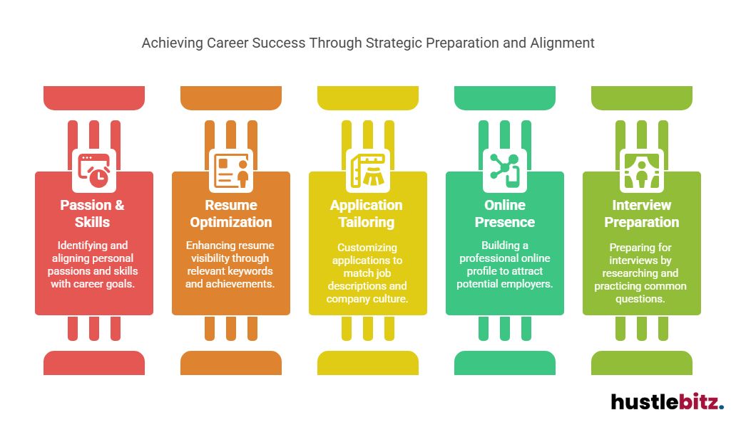 Visual about Achieving Career Success Through Strategic Preparation and Alignment