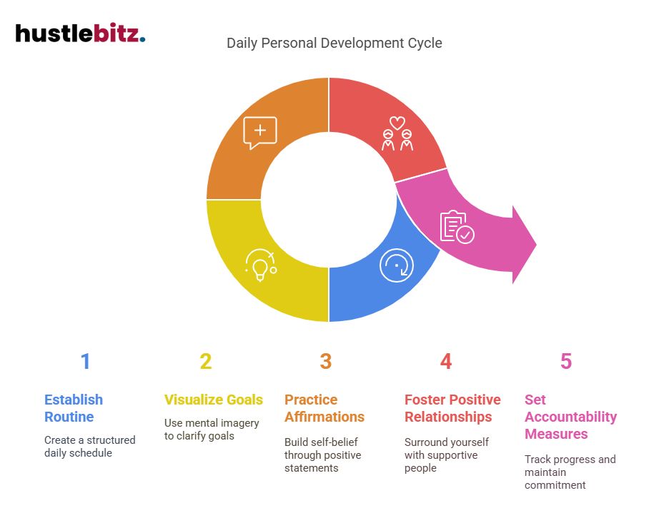 Visual about Daily Personal Development Cycle