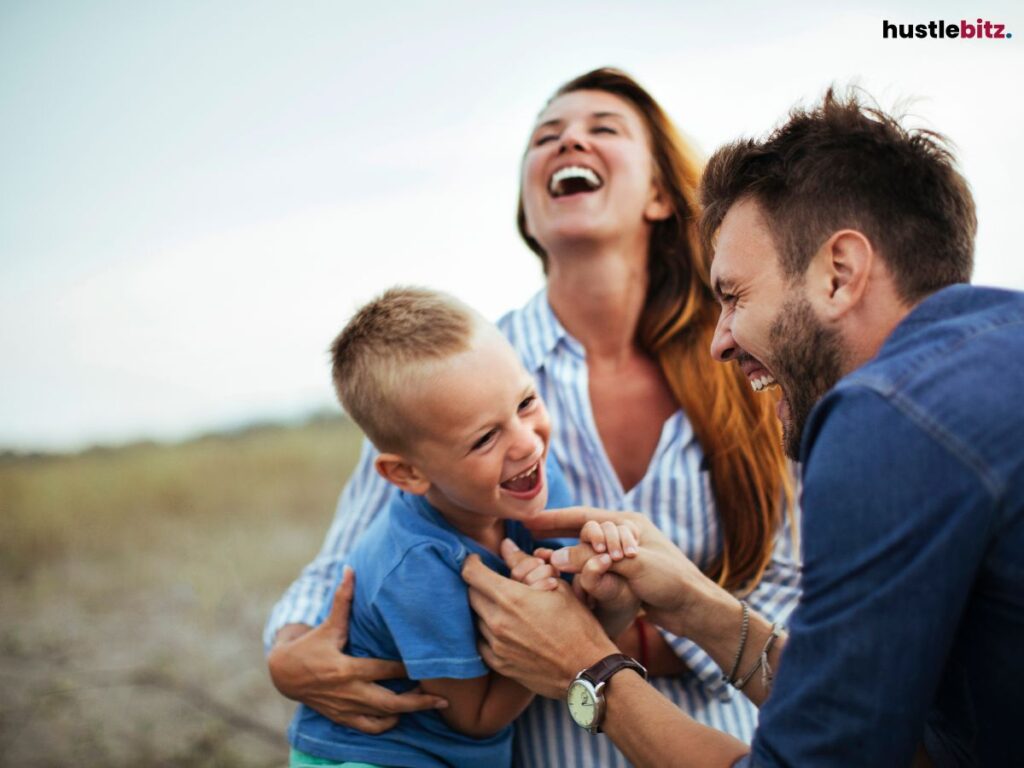A picture of a happy family