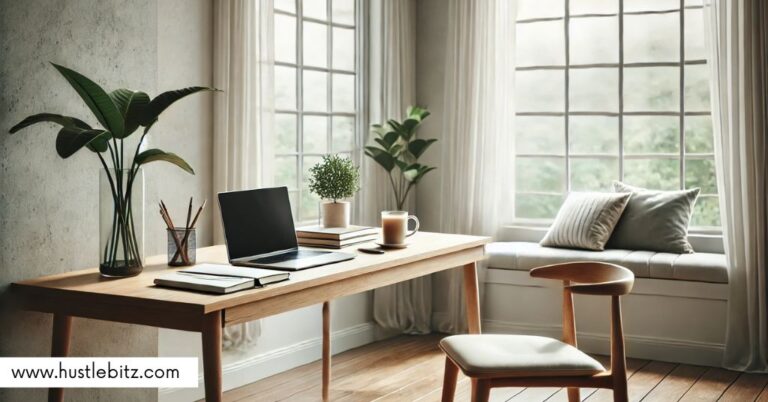 An image of an organized work station