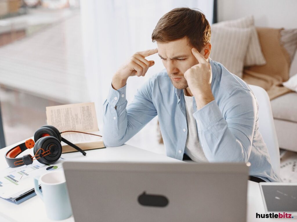 A man trying to focus