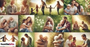 Various image of people with happy relationships