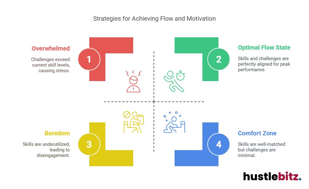 Visual about Strategies for Achieving Flow and Motivation